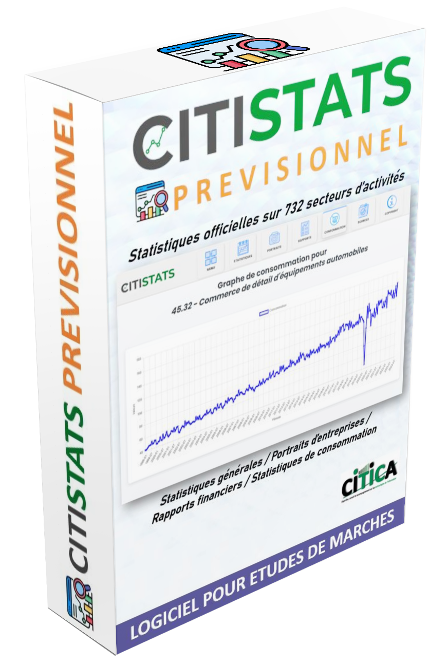 CITISTATS PREVISIONNEL - Logiciel d'analyse sectorielle pour études de marchés.